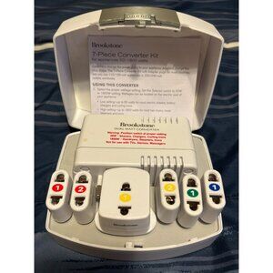 Brookstone 7-Piece Conv Kit, Appliances 50-1800 Watts Dual, w/ Plug Adapters